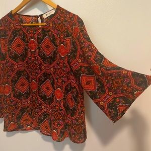 The Impeccable Pig 3/4 bell sleeve blouse